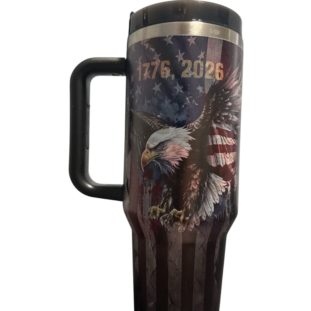 250th Patriotic Eagle Travel Mug